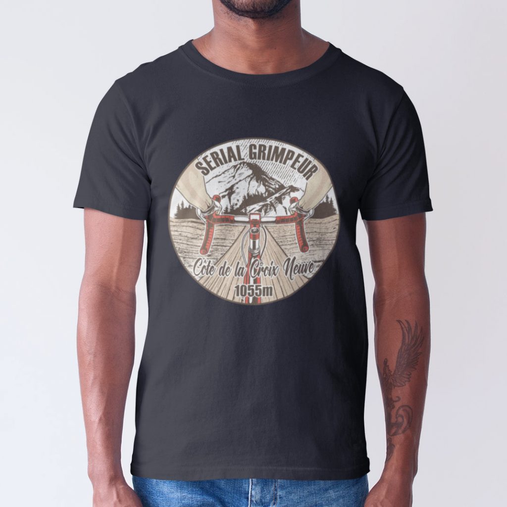 T-Shirt Col de la Croix Neuve – Serial Grimpeur – 2021 – Unisexe