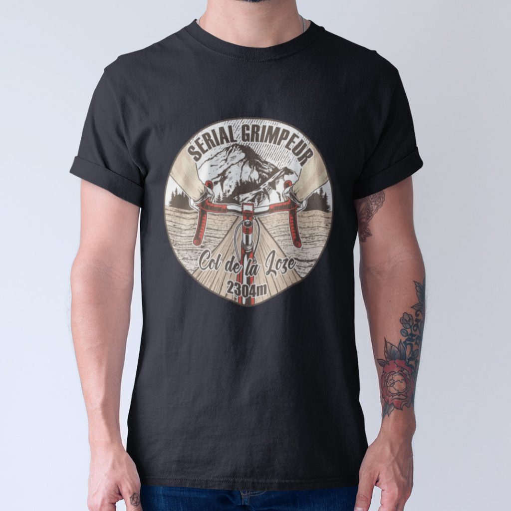 T-Shirt Col de la Loze – Serial Grimpeur – 2021 – Unisexe